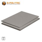 PVC Platten Hellgrau aus Hart-PVC (PVCU) in Stärken von 3mm - 30mm im Format 2,0 x 1,0 Meter