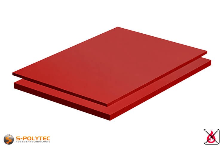 Hart-PVC-Platten Rot 2x1 Meter - preiswert kaufen