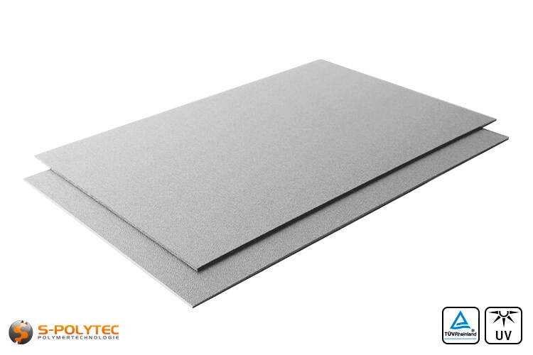 ASA/ABS Platten Grau genarbt 2x1 Meter - Preis je Platte ✓ Viele Stärken ✓