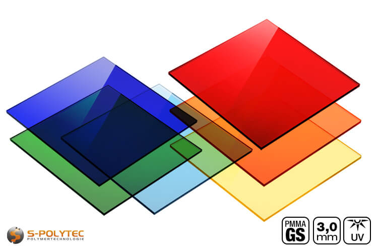 Farbiges Acrylglas GS im Zuschnitt nach Maß