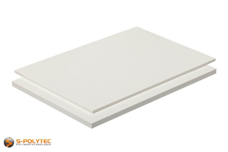 Kunststoffplatte ABS 2mm Weiß 1000 x 500 mm (100 x 50 cm) Einseitige  Schutzfolie und Made