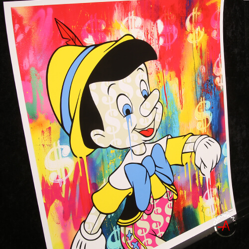 Pinocchio Graffiti - Aufwendige 3D-Konstruktion von Ben Allen - Handsigniert und streng limitiert