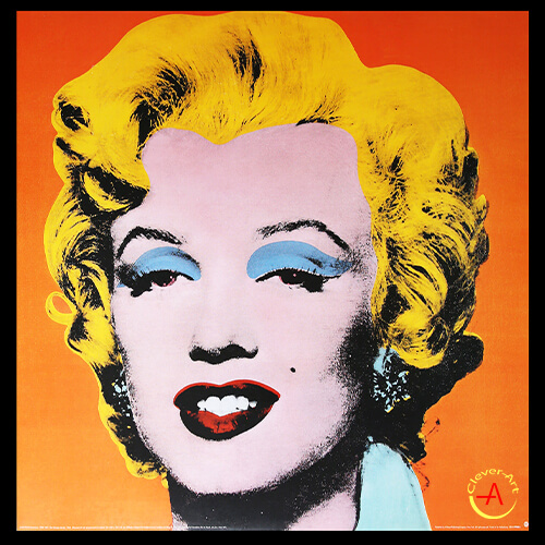 Kunstdruck aus dem Jahr 1995 - Andy Warhol (after) - Marilyn in Orange im Format 65x65cm